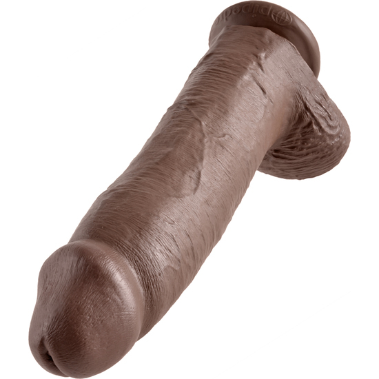 KING COCK 12 INCH WITH BALLS BROWN image 0