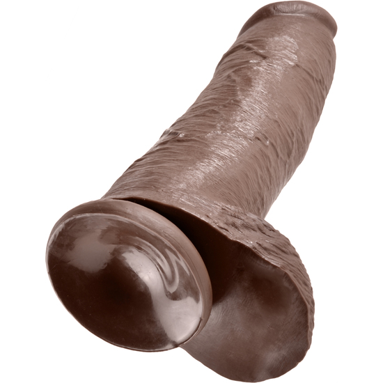 KING COCK 12 INCH WITH BALLS BROWN image 3