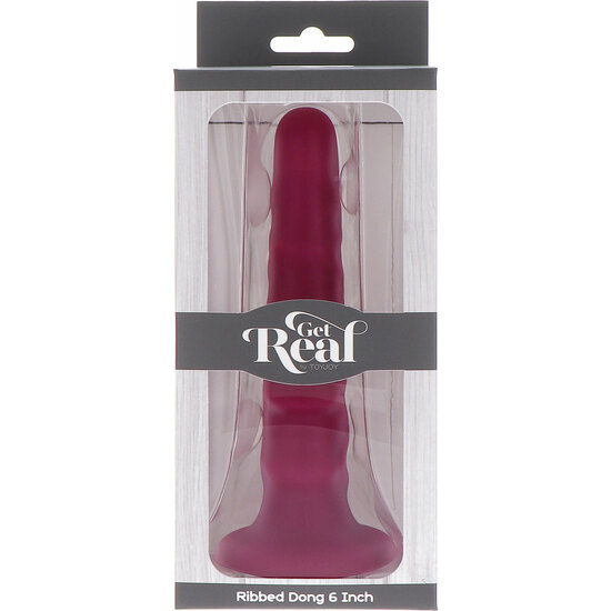 TOYJOY - RIBBED DONG 6 INCH - RED image 1