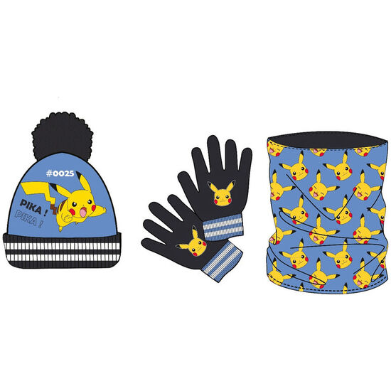 CONJUNTO GORRO GUANTES BRAGA CUELLO POKEMON image 0