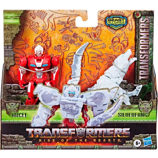 FIGURA ARCEE & SILVERFANG BEAST ALLIANCE COMBINER EL DESPERTAR DE LAS BESTIAS TRANSFORMERS 13CM image 1