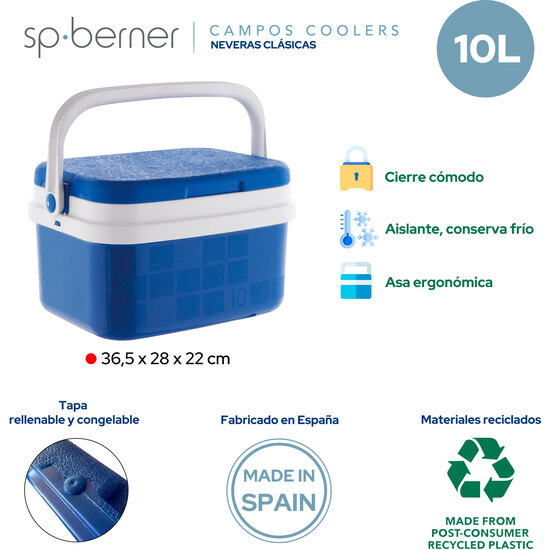 NEVERA 10L AZUL CAMPOS image 2