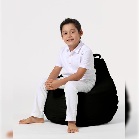 SILLÓN-PUF PARA NIÑOS PARA EXTERIORES NEGRO image 3