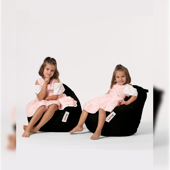 SILLÓN-PUF PARA NIÑOS PARA EXTERIORES NEGRO image 6