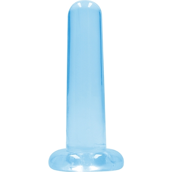 REALROCK - NON REALISTIC DILDO WITH SUCTION CUP - 5,3/ 13,5 CM - TRANSPARENT BLUE  image 0
