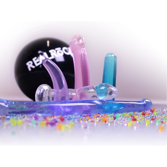 REALROCK - NON REALISTIC DILDO WITH SUCTION CUP - 5,3/ 13,5 CM - TRANSPARENT BLUE  image 5