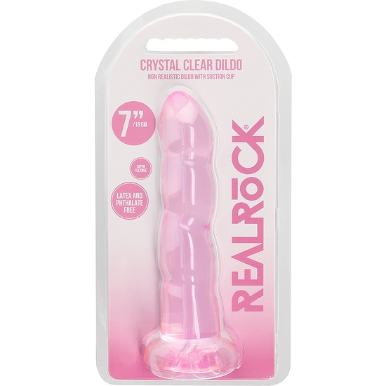 REALROCK - NON REALISTIC DILDO WITH SUCTION CUP - 7/ 17 CM - PINK image 1