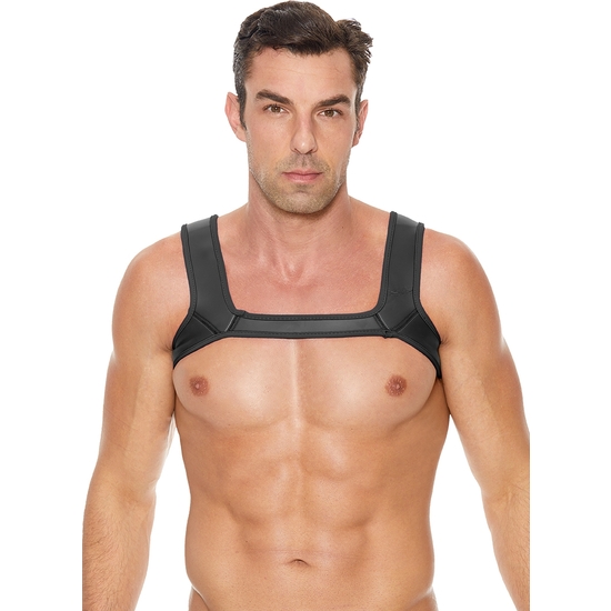 OUCH PUPPY PLAY - NEOPRENE HARNESS BLACK image 4