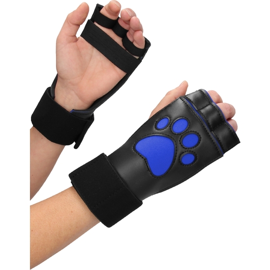 OUCH PUPPY PLAY - NEOPRENE PUPPY PAW GLOVES BLUE image 6