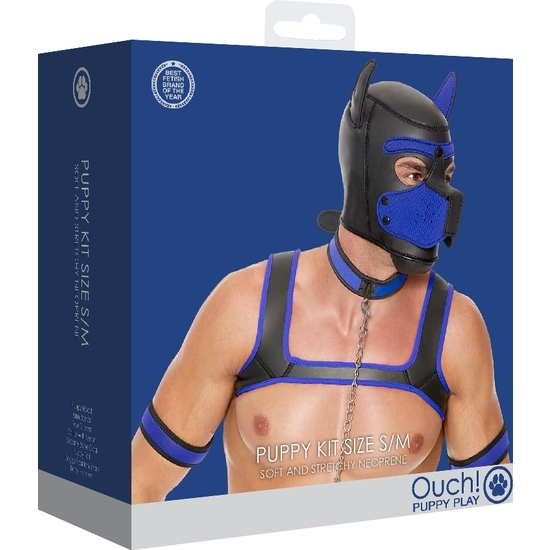 OUCH PUPPY PLAY - NEOPRENE PUPPY KIT BLUE image 1