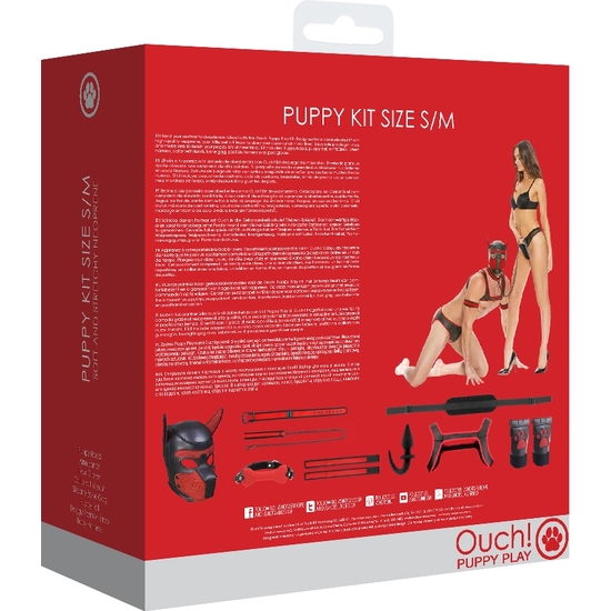 OUCH PUPPY PLAY - NEOPRENE PUPPY KIT RED image 2