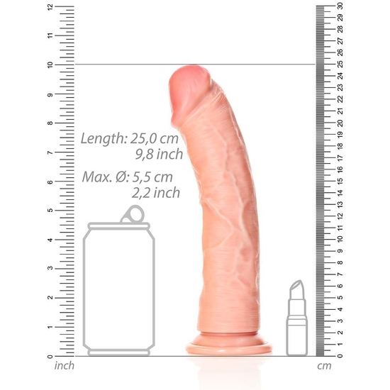 REALROCK - CURVED REALISTIC DILDO WITH SUCTION CUP - 9/ 23 CM image 2