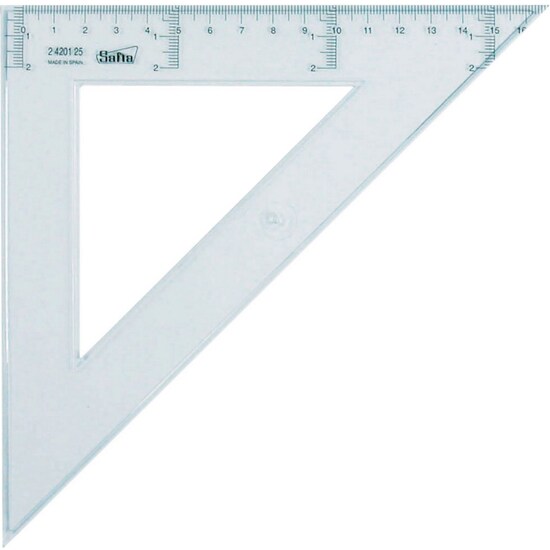ESCUADRA DE 15 CM.CRISTAL image 0