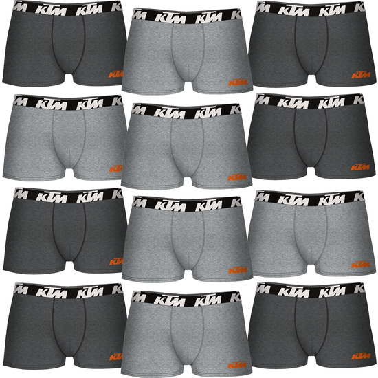 SET DE 12 CALZONCILLOS BÓXER KTM GRIS CLARO Y GRIS OSCURO image 0