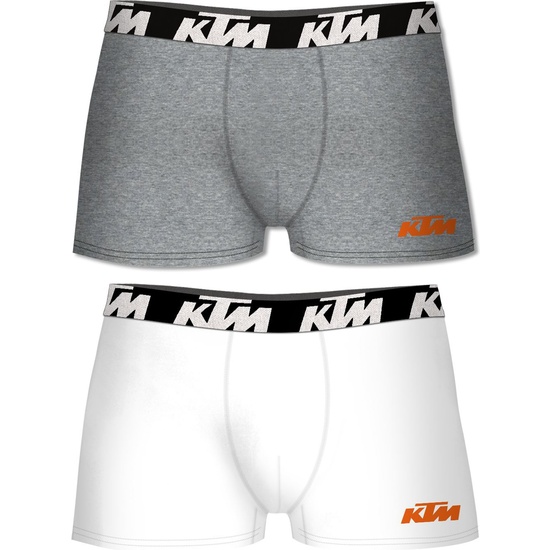 SET DE 4 CALZONCILLOS BÓXER KTM BLANCO Y GRIS CLARO image 1