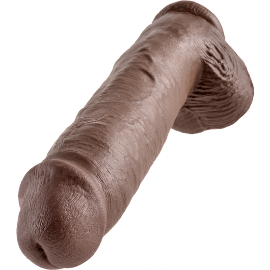 KING COCK 11 INCH WITH BALLS BROWN image 0