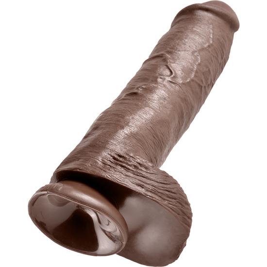 KING COCK 11 INCH WITH BALLS BROWN image 3