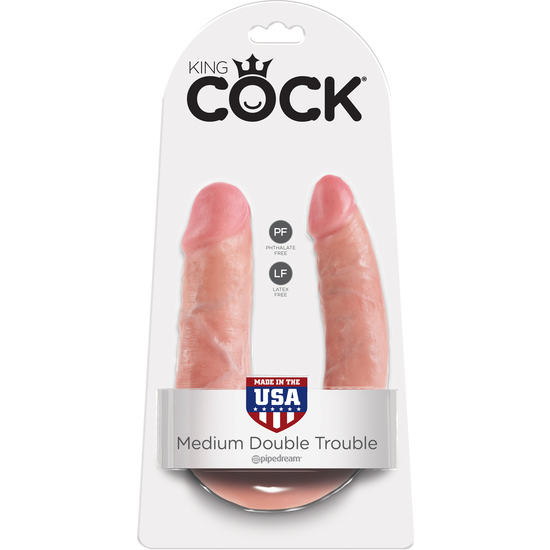 KING COCK DOUBLE TROUBLE M FLESH image 1