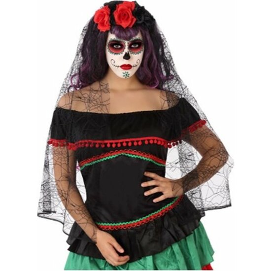 DIADEMA HALLOWEEN CATRINA CON VELO image 0