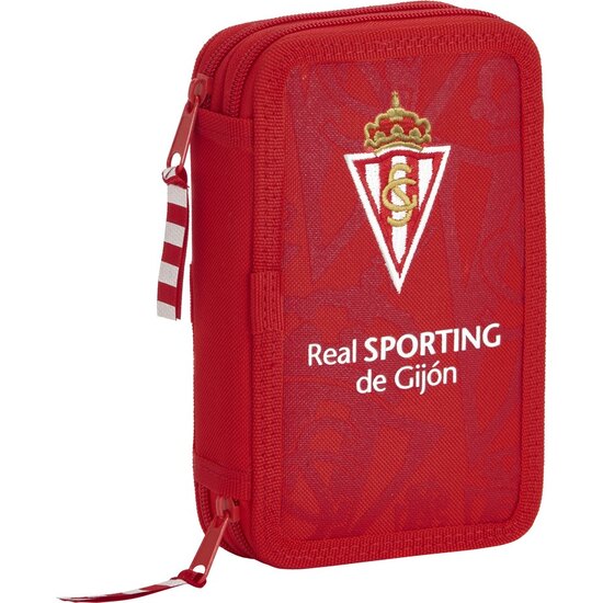 PLUMIER DOBLE PQÑO 28 PCS REAL SPORTING DE GIJON CORPORATIVA image 0