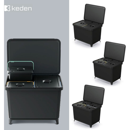 SISTEMA DE CLASIFICACIÓN DE RECICLAJE 2X10L + 1X23L KEDEN image 5