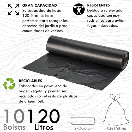 CONTENEDOR SELECTIVO 120 LITROS + 3X BOLSAS DE BASURA DE 10 UNIDADES image 3