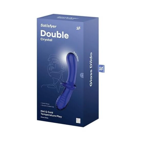 SATISFYER DOUBLE CRYSTAL LIGHT BLUE image 3