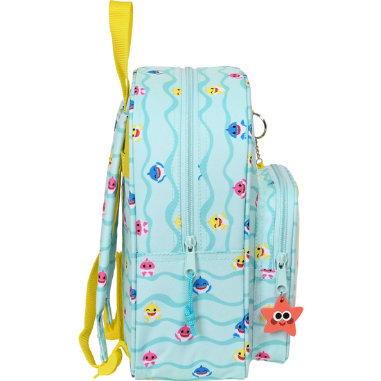 MOCHILA GUARDERIA ADAPT.CARRO C/BOLSILLO BABY SHARK "BEACH DAY" image 3