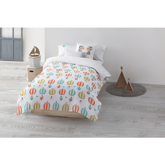 FUNDA NÓRDICA 100% ALGODÓN MODELO GLOBOS PARA CAMA DE 260X240 CM. image 3