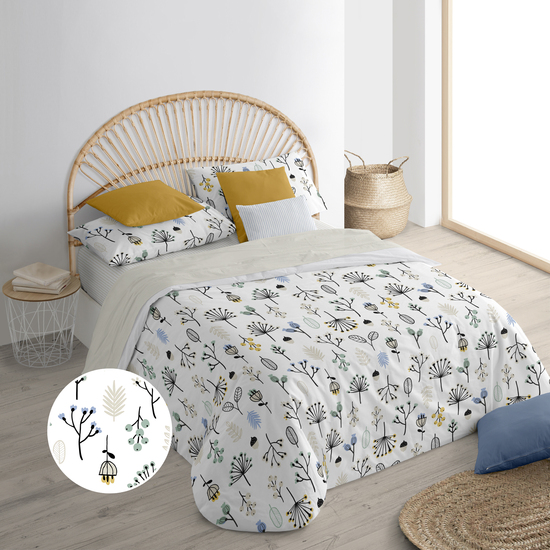 FUNDA NÓRDICA 100% ALGODÓN MODELO SANTORINI MINT PARA CAMA DE 90 ( 155X220 CM) image 0