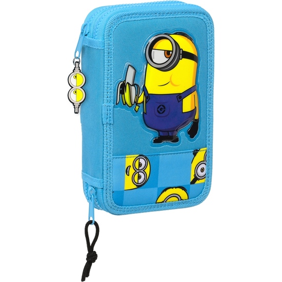 PLUMIER DOBLE PQÑO 28 PCS MINIONS "MINIONSTATIC" image 0