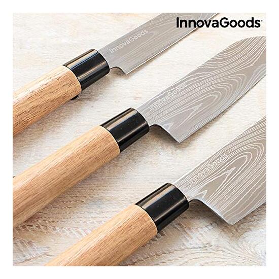 SET DE CUCHILLOS JAPONESES CON FUNDA DE TRANSPORTE PROFESIONAL DAMAS·Q INNOVAGOODS image 2