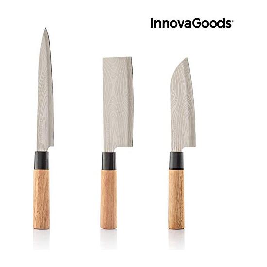 SET DE CUCHILLOS JAPONESES CON FUNDA DE TRANSPORTE PROFESIONAL DAMAS·Q INNOVAGOODS image 3