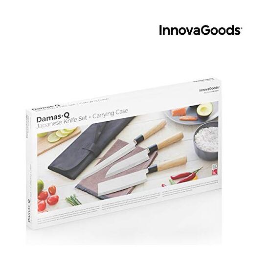 SET DE CUCHILLOS JAPONESES CON FUNDA DE TRANSPORTE PROFESIONAL DAMAS·Q INNOVAGOODS image 5