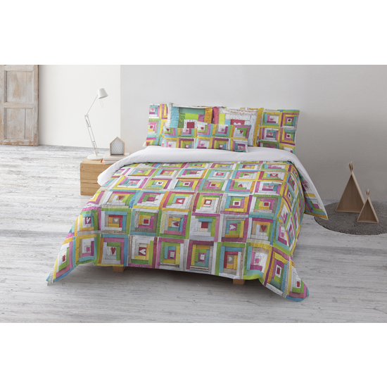 FUNDA NÓRDICA 100% ALGODÓN MODELO PATCHWORK PARA CAMA DE 135/140 (220X220 CM) image 0