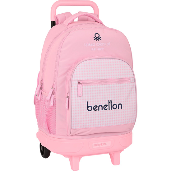 MOCHILA GDE. C/RUEDAS COMPACT EXTRAIBLE BENETTON "VICHY" image 0