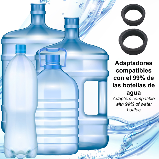 4X DISPENSADOR DE BOMBA DE AGUA DISTRIBUIDOR DE CARGA USB, EXTRAÍBLE Y CONVENIENTE PARA USAR EN AGUA EMBOTELLADA, CON ADAPTADORES COMPATIBLE CON GARR image 4