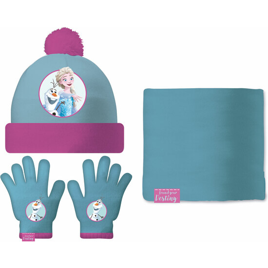 SET GORRO/BUFF/GUANTES INFANTIL 48/51 FROZEN II "MEMORIES" image 0