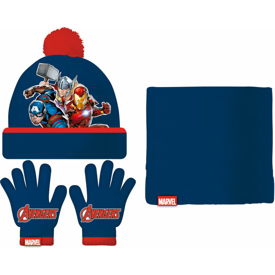 SET GORRO/BUFF/GUANTES INFANTIL 48/51 AVENGERS "INFINITY" image 0