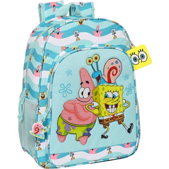 MOCHILA DE 33 CM ADAPT.CARRO BOB ESPONJA "STAY POSITIVE" image 0