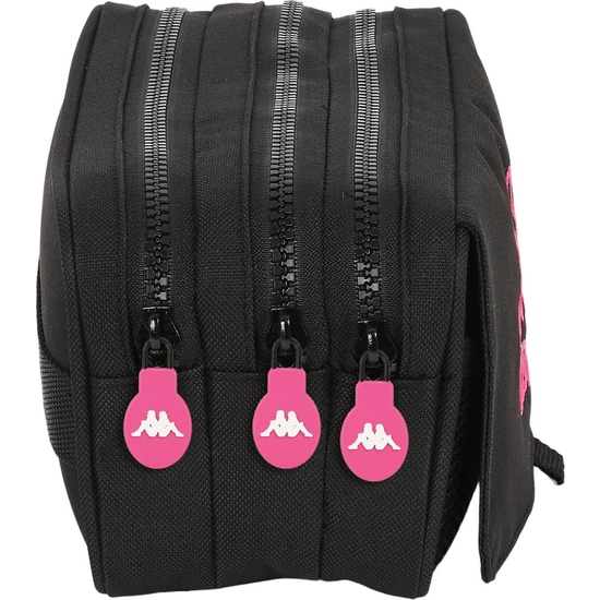 PORTATODO TRIPLE BIG KAPPA "BLACK AND PINK" image 2