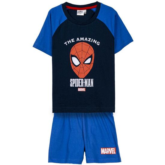 PIJAMA CORTO SINGLE JERSEY SPIDERMAN BLUE image 0