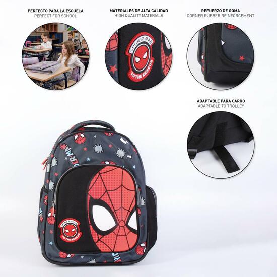 MOCHILA ESCOLAR MEDIANA 42 CM SPIDERMAN BLACK image 3