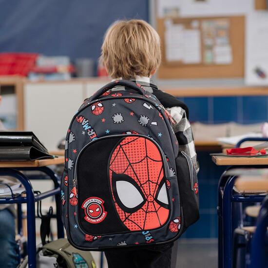 MOCHILA ESCOLAR MEDIANA 42 CM SPIDERMAN BLACK image 6