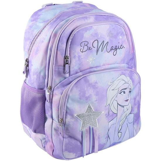 MOCHILA ESCOLAR GRANDE 44 CM FROZEN II ELSA LILAC image 0