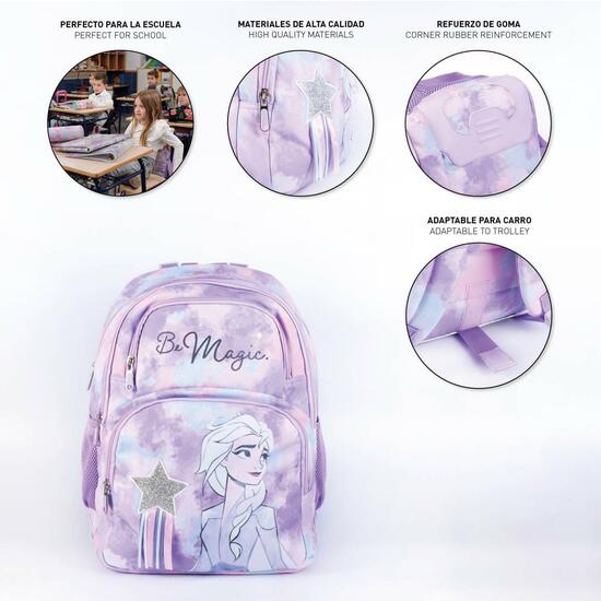 MOCHILA ESCOLAR GRANDE 44 CM FROZEN II ELSA LILAC image 3