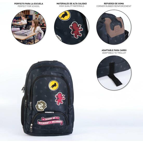 MOCHILA ESCOLAR GRANDE 46 CM HARRY POTTER HOGWARTS BLUE image 3