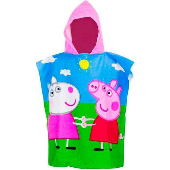 PONCHO TOALLA PEPPA PIG 55X110 CM. image 0