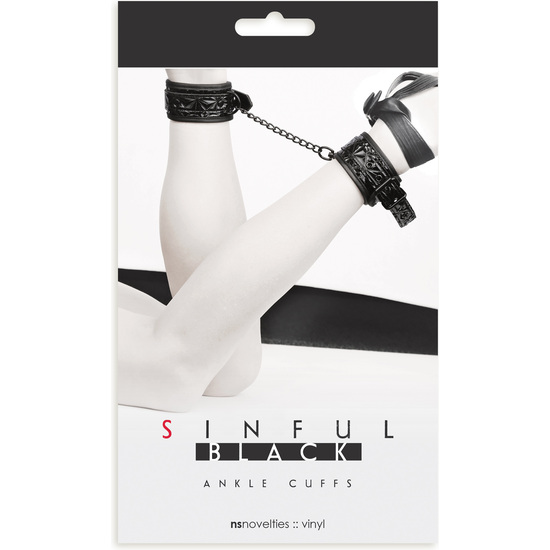 SINFUL ANKLE CUFFS BLACK image 1