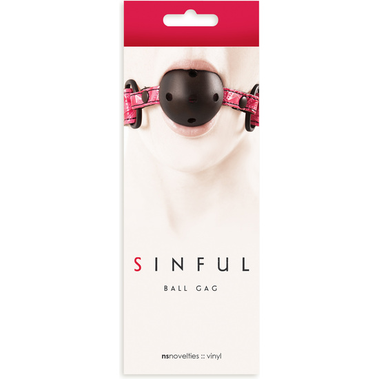 SINFUL BALL GAG PINK image 1